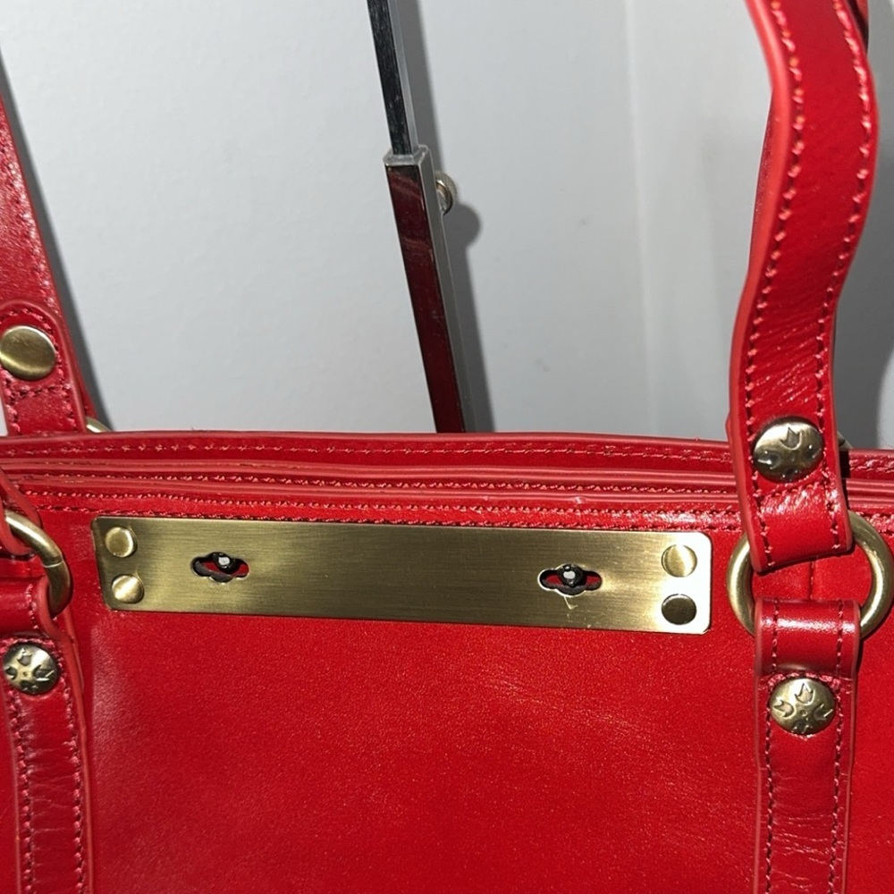 PATRICIA NASH Discovery Leather Bonzano Tote Ruby Red Large Bag AUTHENTIC NWT - Picture 14 of 14